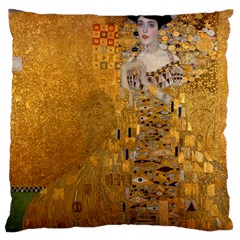 Adele Bloch-bauer I - Gustav Klimt Large Cushion Case (two Sides) by Valentinaart