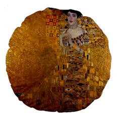 Adele Bloch-bauer I - Gustav Klimt Large 18  Premium Round Cushions by Valentinaart