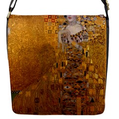 Adele Bloch-bauer I - Gustav Klimt Flap Messenger Bag (s) by Valentinaart