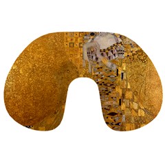 Adele Bloch-bauer I - Gustav Klimt Travel Neck Pillows by Valentinaart