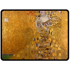 Adele Bloch-bauer I - Gustav Klimt Double Sided Fleece Blanket (large)  by Valentinaart