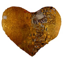 Adele Bloch-bauer I - Gustav Klimt Large 19  Premium Flano Heart Shape Cushions by Valentinaart