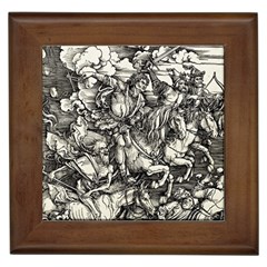 Four Horsemen Of The Apocalypse - Albrecht Dürer Framed Tiles by Valentinaart