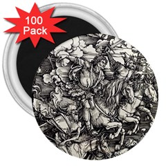 Four Horsemen Of The Apocalypse - Albrecht Dürer 3  Magnets (100 Pack) by Valentinaart