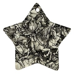 Four Horsemen Of The Apocalypse - Albrecht Dürer Star Ornament (two Sides) by Valentinaart