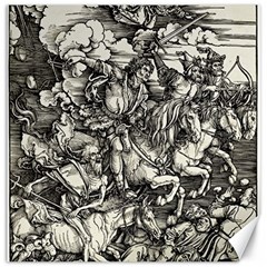 Four Horsemen Of The Apocalypse - Albrecht Dürer Canvas 12  X 12   by Valentinaart