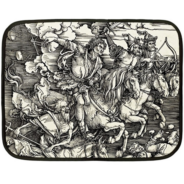 Four Horsemen of the Apocalypse - Albrecht Dürer Double Sided Fleece Blanket (Mini) 