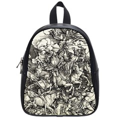 Four Horsemen Of The Apocalypse - Albrecht Dürer School Bag (small) by Valentinaart