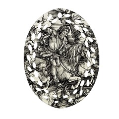 Four Horsemen Of The Apocalypse - Albrecht Dürer Oval Filigree Ornament (two Sides) by Valentinaart