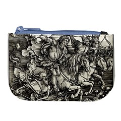 Four Horsemen Of The Apocalypse - Albrecht Dürer Large Coin Purse by Valentinaart