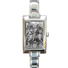 Death And The Devil - Albrecht Dürer Rectangle Italian Charm Watch