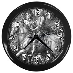 Death And The Devil - Albrecht Dürer Wall Clocks (black)