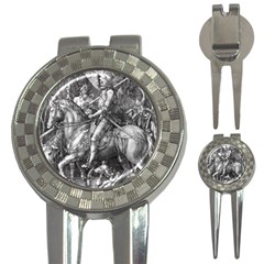 Death And The Devil - Albrecht Dürer 3-in-1 Golf Divots by Valentinaart