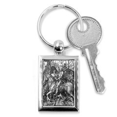 Death And The Devil - Albrecht Dürer Key Chains (rectangle)  by Valentinaart