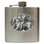 Death and the Devil - Albrecht Dürer Hip Flask (6 oz) Front