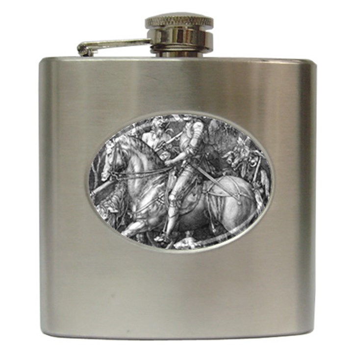 Death and the Devil - Albrecht Dürer Hip Flask (6 oz)