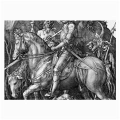 Death And The Devil - Albrecht Dürer Large Glasses Cloth (2-side) by Valentinaart