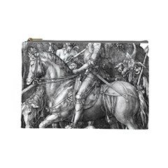 Death And The Devil - Albrecht Dürer Cosmetic Bag (large)  by Valentinaart