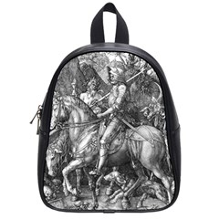 Death And The Devil - Albrecht Dürer School Bag (small) by Valentinaart