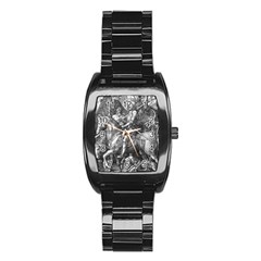 Death And The Devil - Albrecht Dürer Stainless Steel Barrel Watch by Valentinaart