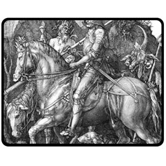 Death And The Devil - Albrecht Dürer Double Sided Fleece Blanket (medium) 