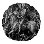 Death and the Devil - Albrecht Dürer Large 18  Premium Flano Round Cushions Front