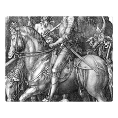 Death And The Devil - Albrecht Dürer Double Sided Flano Blanket (large)  by Valentinaart