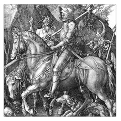 Death And The Devil - Albrecht Dürer Large Satin Scarf (square) by Valentinaart