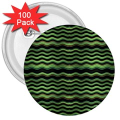 Modern Wavy Stripes Pattern 3  Buttons (100 Pack)  by dflcprints