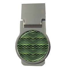 Modern Wavy Stripes Pattern Money Clips (round)  by dflcprints