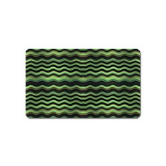 Modern Wavy Stripes Pattern Magnet (name Card) by dflcprints