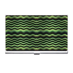 Modern Wavy Stripes Pattern Business Card Holders by dflcprints