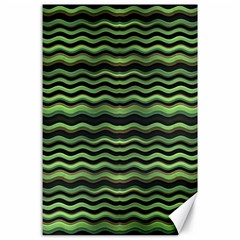 Modern Wavy Stripes Pattern Canvas 24  X 36  by dflcprints