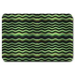 Modern Wavy Stripes Pattern Large Doormat  by dflcprints