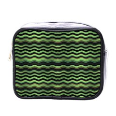 Modern Wavy Stripes Pattern Mini Toiletries Bags by dflcprints