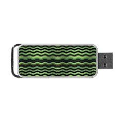 Modern Wavy Stripes Pattern Portable Usb Flash (two Sides) by dflcprints