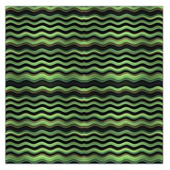 Modern Wavy Stripes Pattern Large Satin Scarf (square) by dflcprints