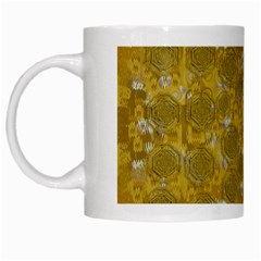 Golden Stars In Modern Renaissance Style White Mugs by pepitasart