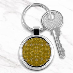 Golden Stars In Modern Renaissance Style Key Chains (round)  by pepitasart