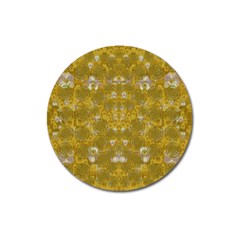 Golden Stars In Modern Renaissance Style Magnet 3  (round) by pepitasart