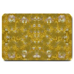 Golden Stars In Modern Renaissance Style Large Doormat  by pepitasart