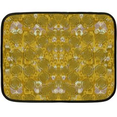 Golden Stars In Modern Renaissance Style Fleece Blanket (mini) by pepitasart