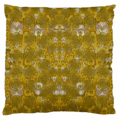 Golden Stars In Modern Renaissance Style Large Cushion Case (one Side) by pepitasart