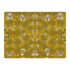 Golden Stars In Modern Renaissance Style Double Sided Flano Blanket (mini)  by pepitasart