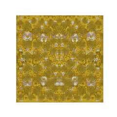 Golden Stars In Modern Renaissance Style Small Satin Scarf (square) by pepitasart