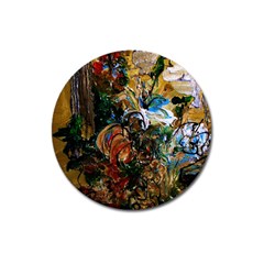 Flowers And Mirror Magnet 3  (round) by bestdesignintheworld