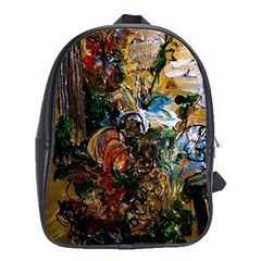 Flowers And Mirror School Bag (xl) by bestdesignintheworld