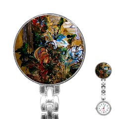 Flowers And Mirror Stainless Steel Nurses Watch by bestdesignintheworld