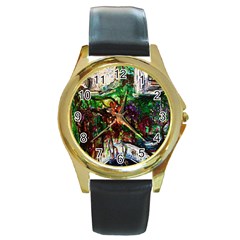 Gatchina Park 4 Round Gold Metal Watch by bestdesignintheworld