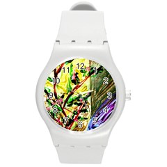 House Will Be Buit 4 Round Plastic Sport Watch (m) by bestdesignintheworld